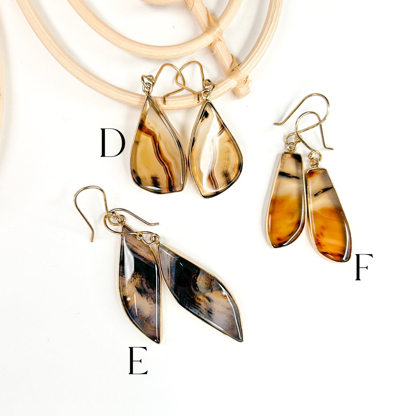 Montana Agate Earrings - Alchemia