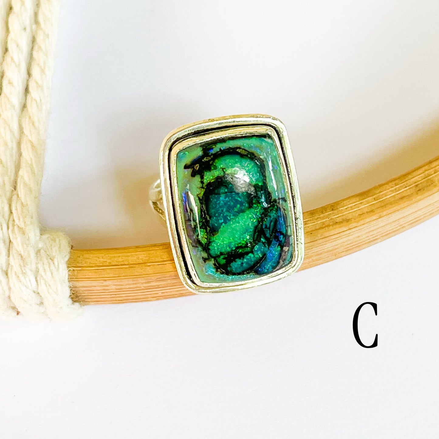 Monarch Sterling Opal Rings - Solid Sterling Silver