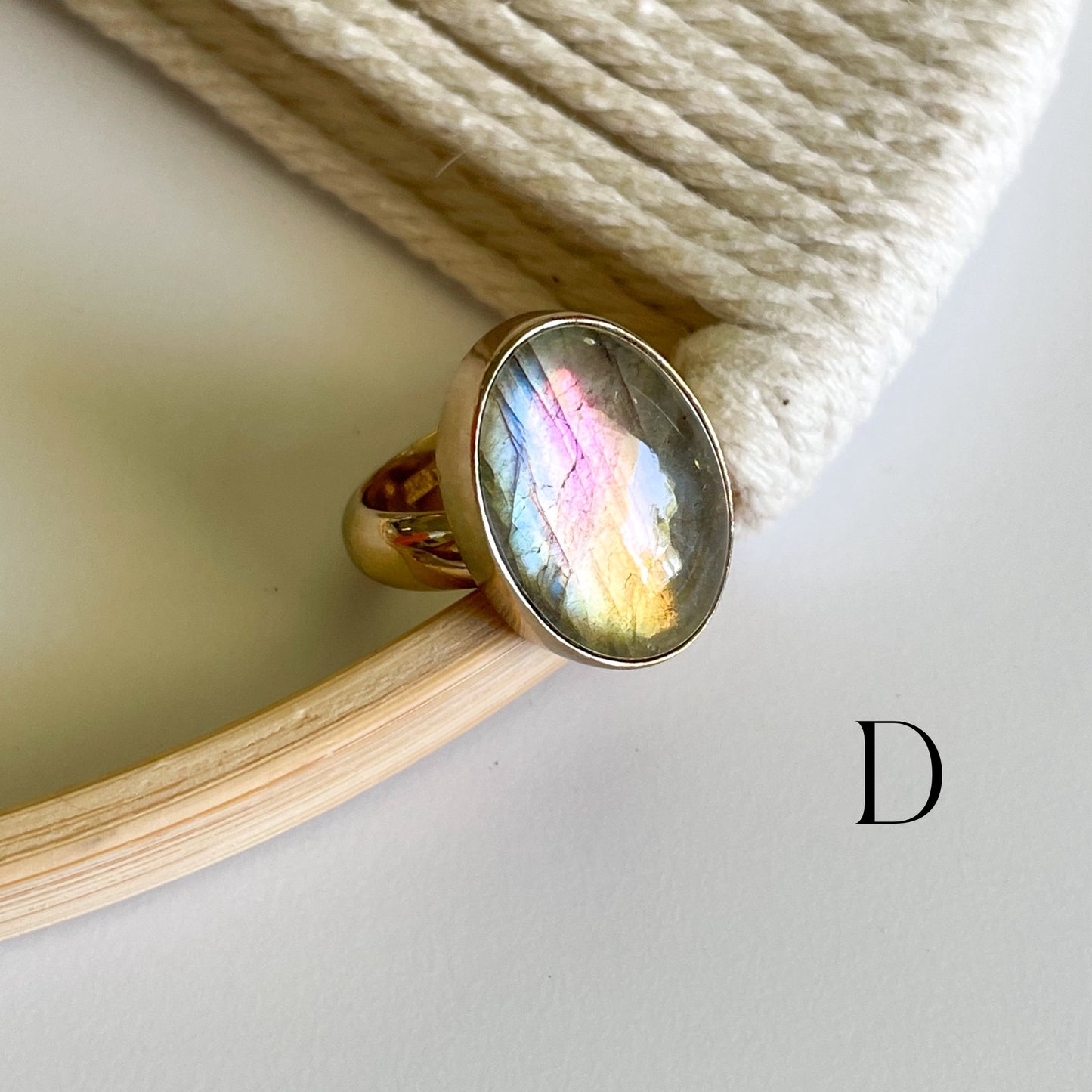 Purple Labradorite Doublet Ring - Alchemia