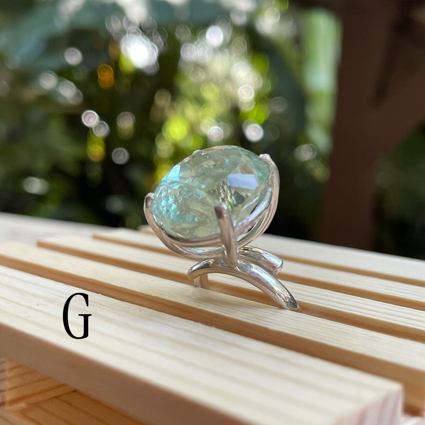 Fluorite Prong Rings - Solid Sterling Silver