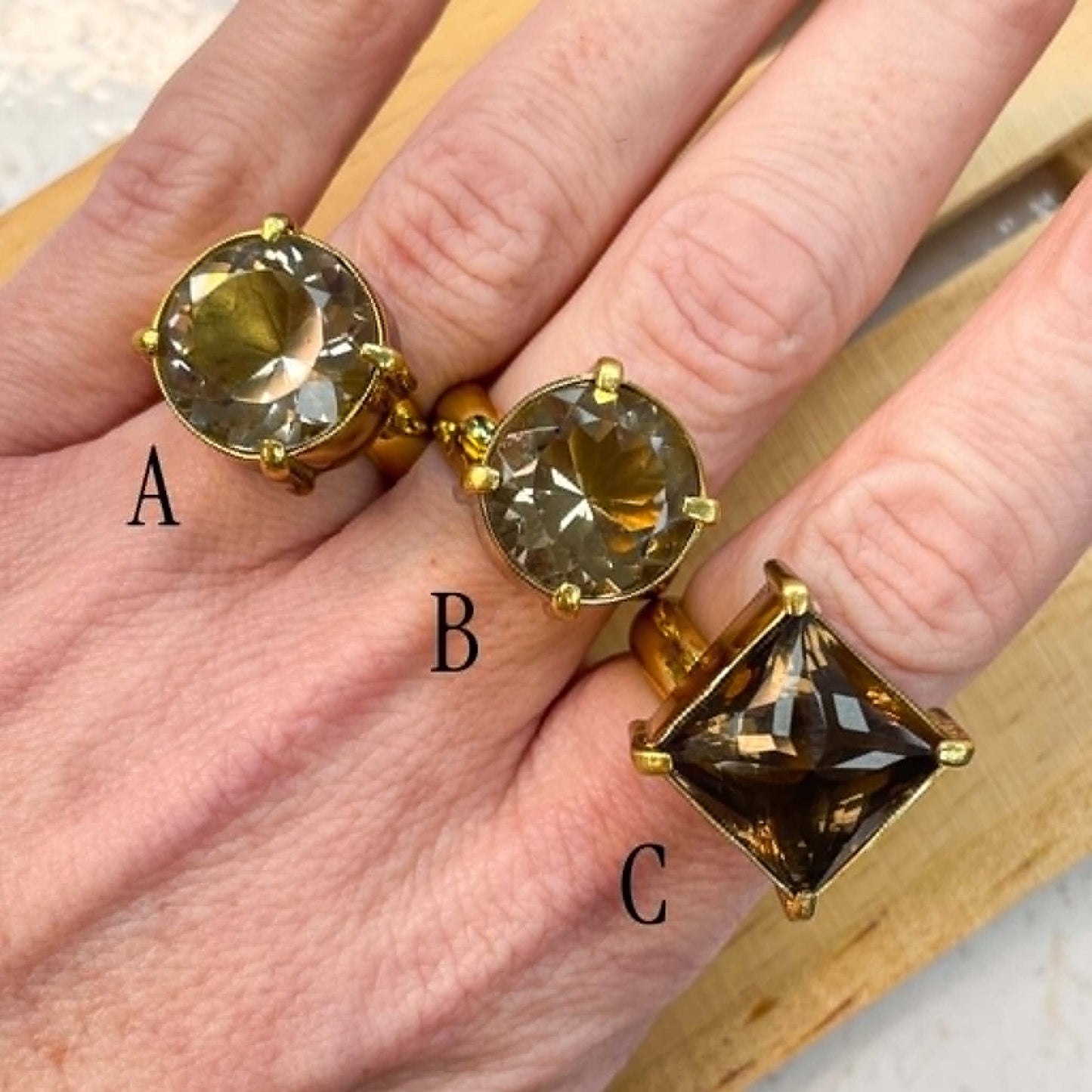 Smokey Quartz Statement Prong Bezel Set- Alchemia