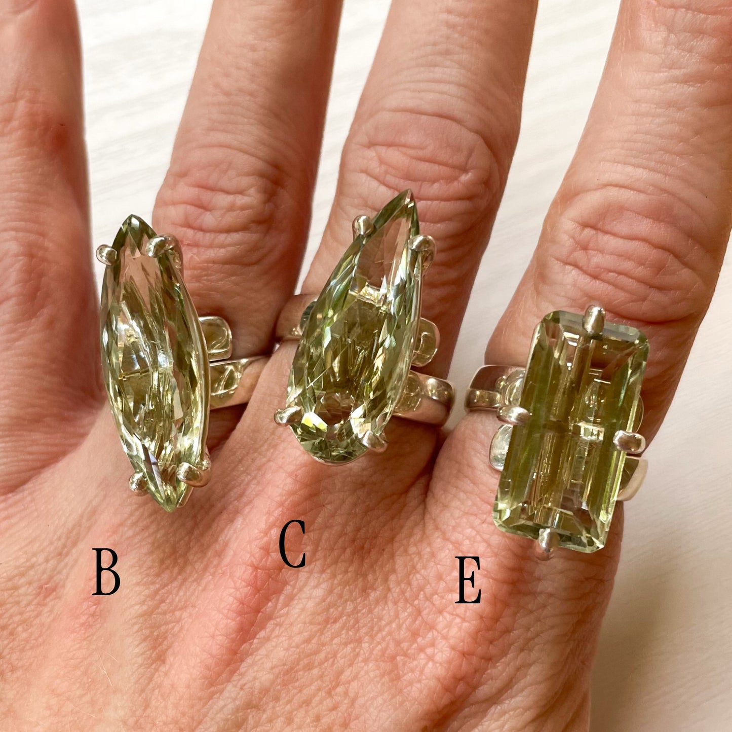 Prestolite Prong Ring - Solid Sterling Silver