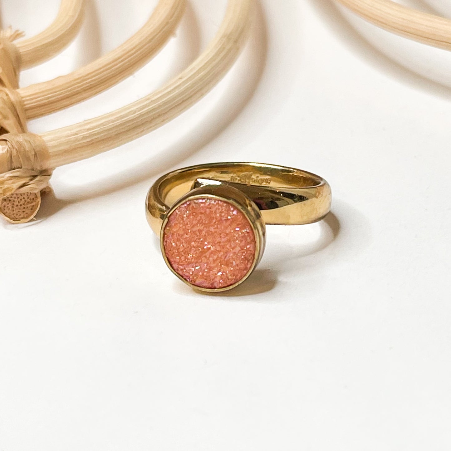 Neon Druzy Polka Dot Ring - Both Metals