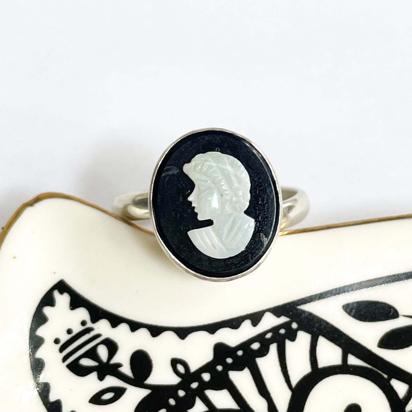 Natural Ethiopian Opal Ring - Solid Sterling Silver