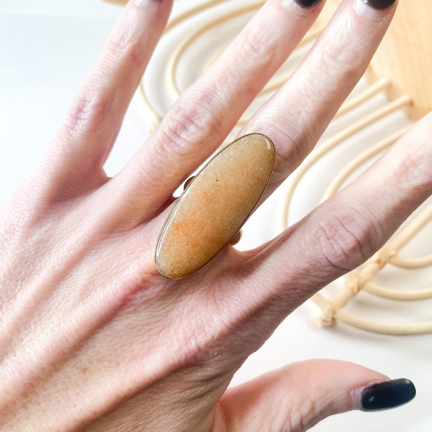 Sunstone Quartz Ring - Alchemia