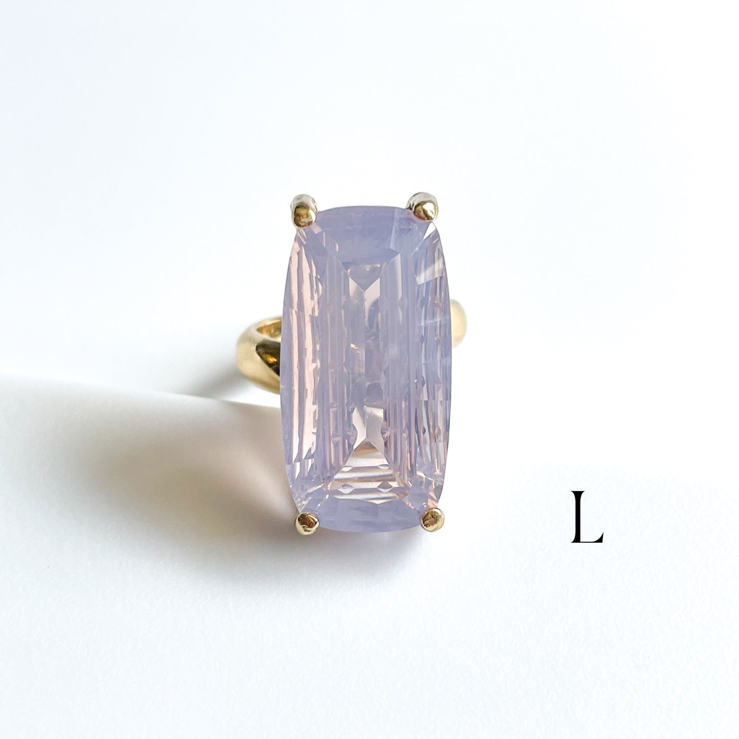 Lavender Quartz Prong Ring - Alchemia