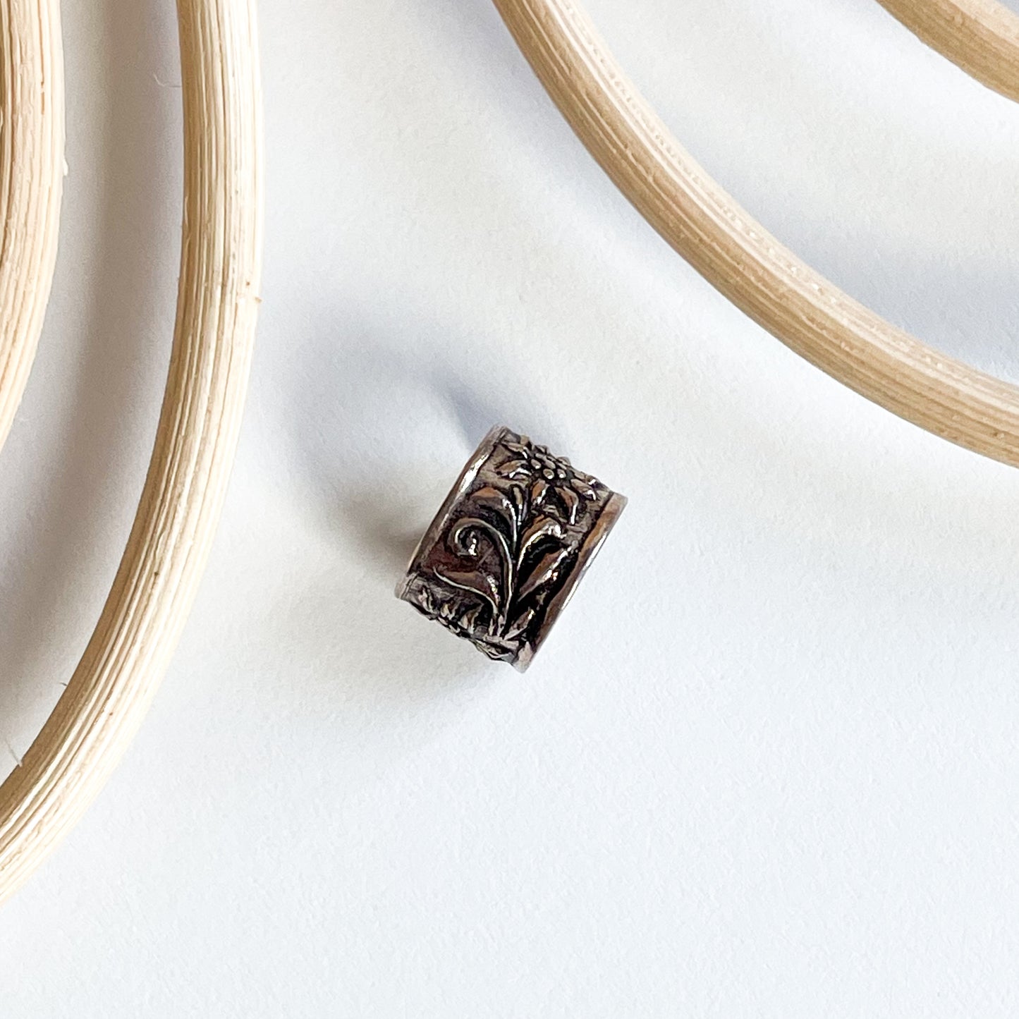 Flower Detail Ear Cuff - Solid Sterling Silver