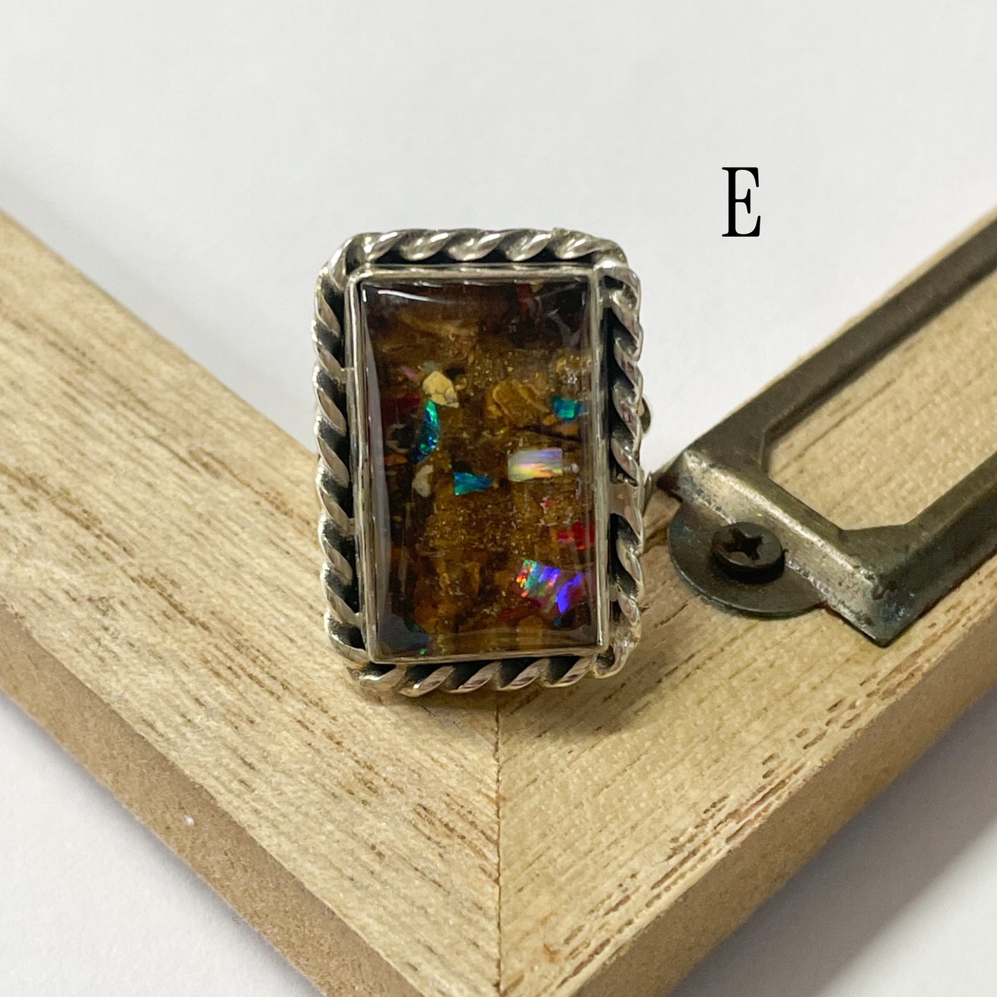 Boulder Opal Composite Ring & Pendant - Solid Sterling Silver