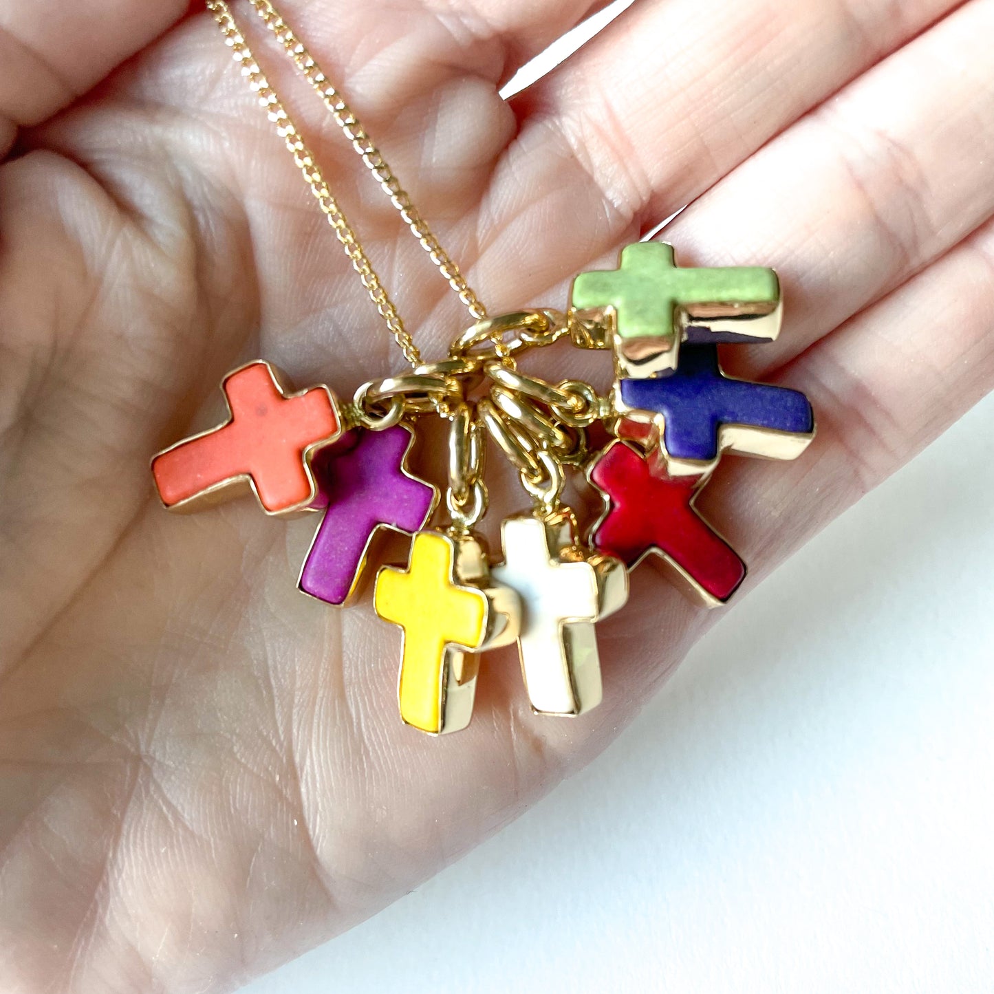 Howlite Colored Cross Collection - Alchemia