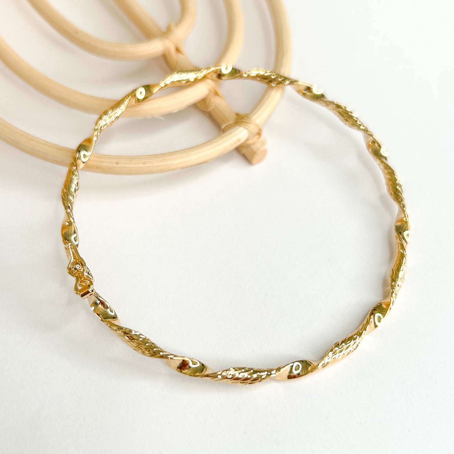 Tri Toned Bangle Set - 18K Gold Filled