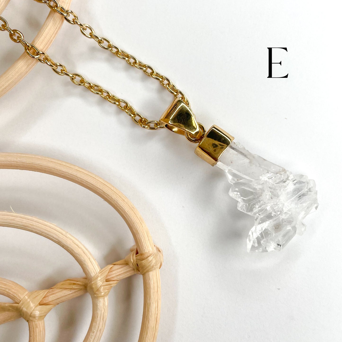 Crystalized Quartz Point Pendant - Alchemia