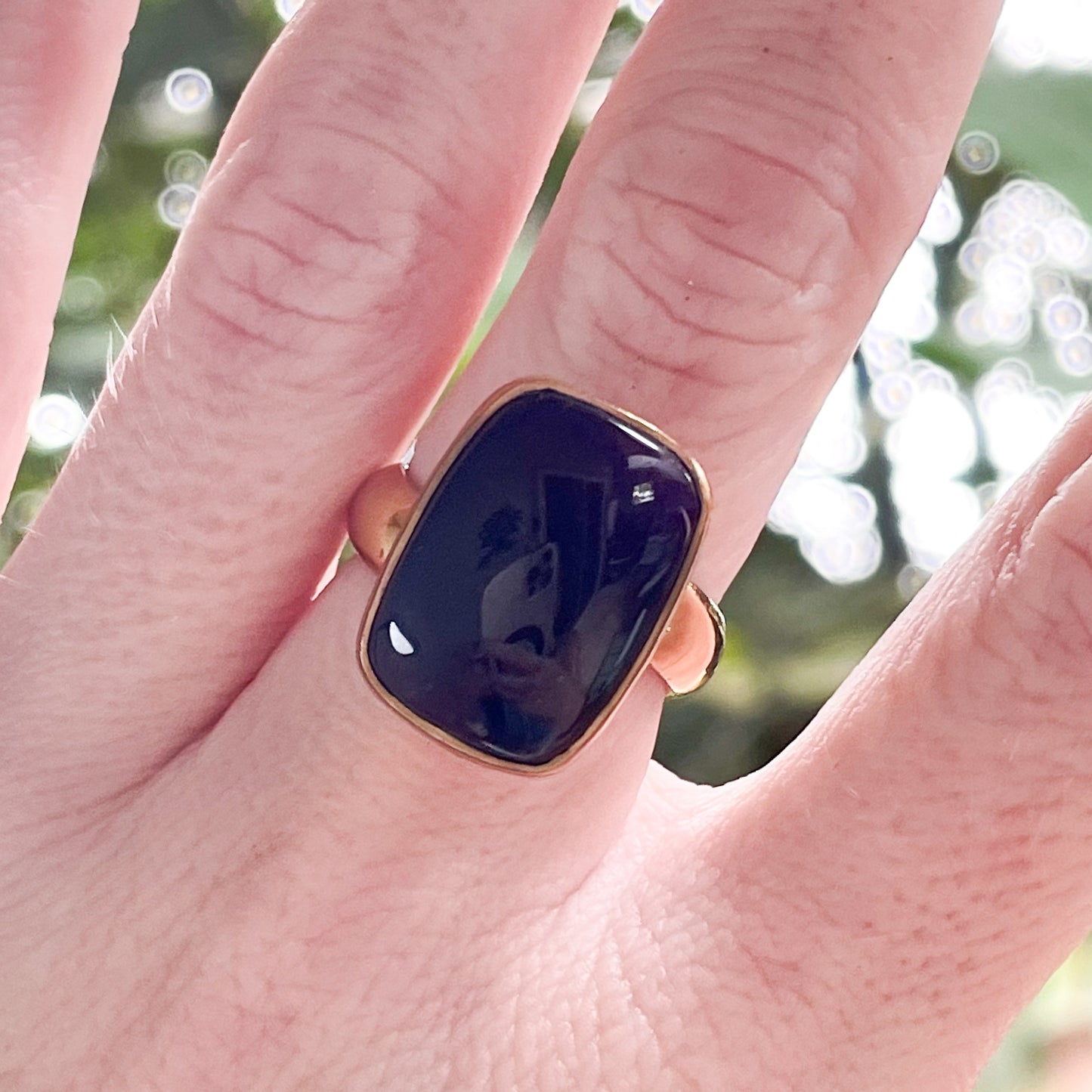 Amethyst Doublet Ring - Alchemia Gold