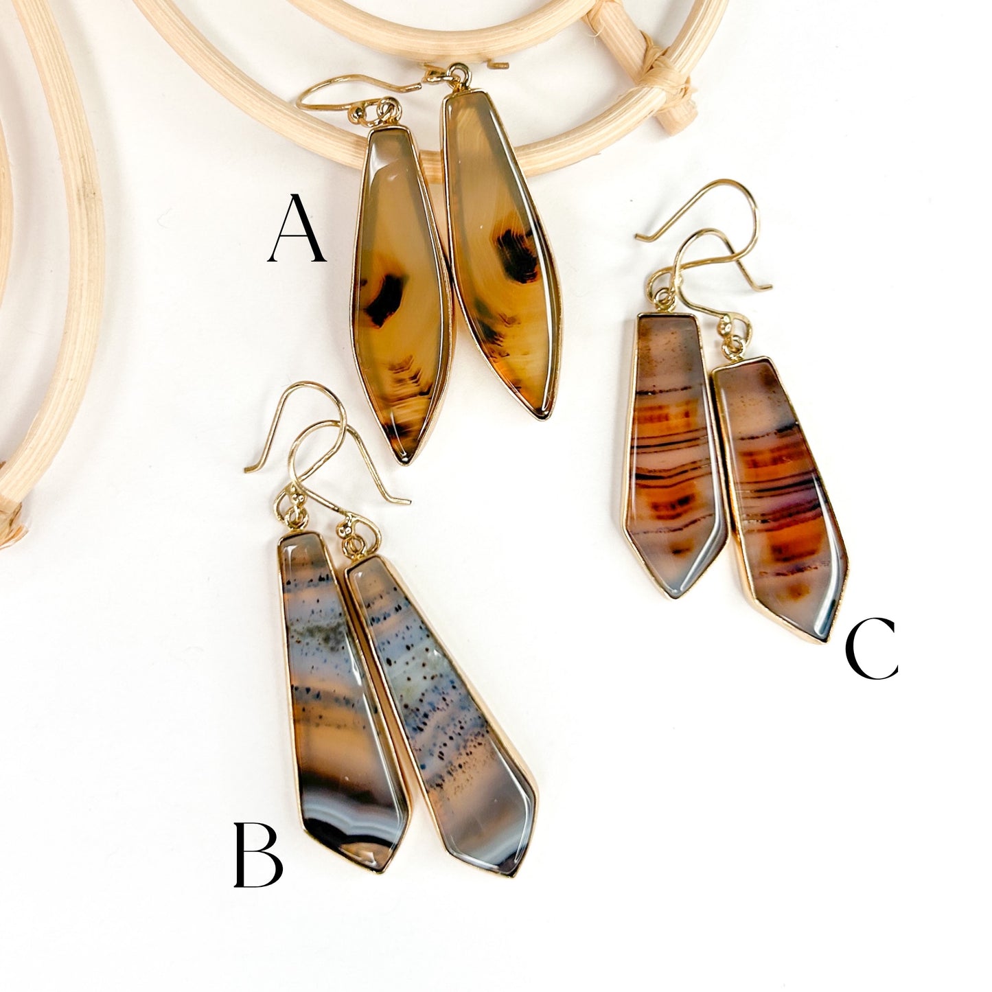 Montana Agate Earrings - Alchemia