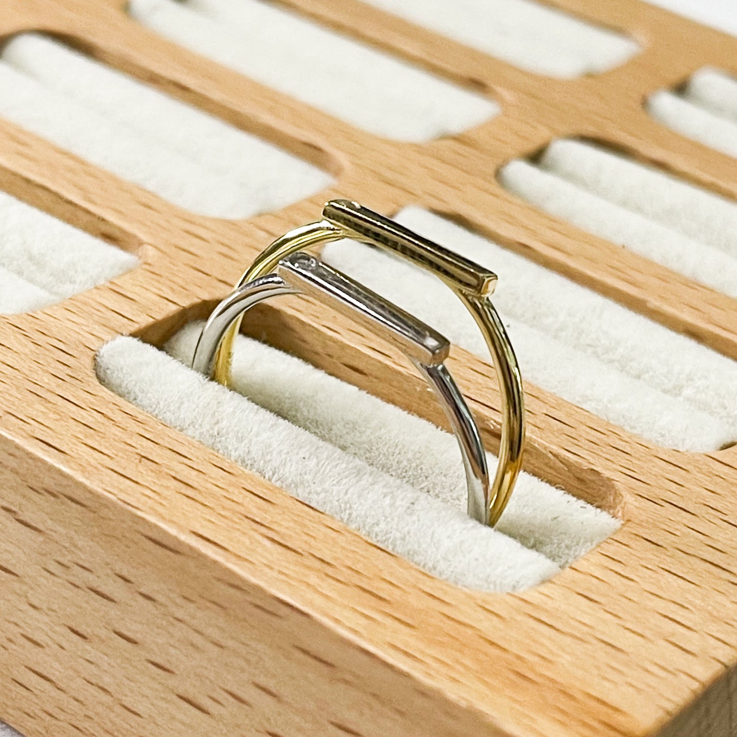 CZ Bar Sized Ring - SSS or Vermeil