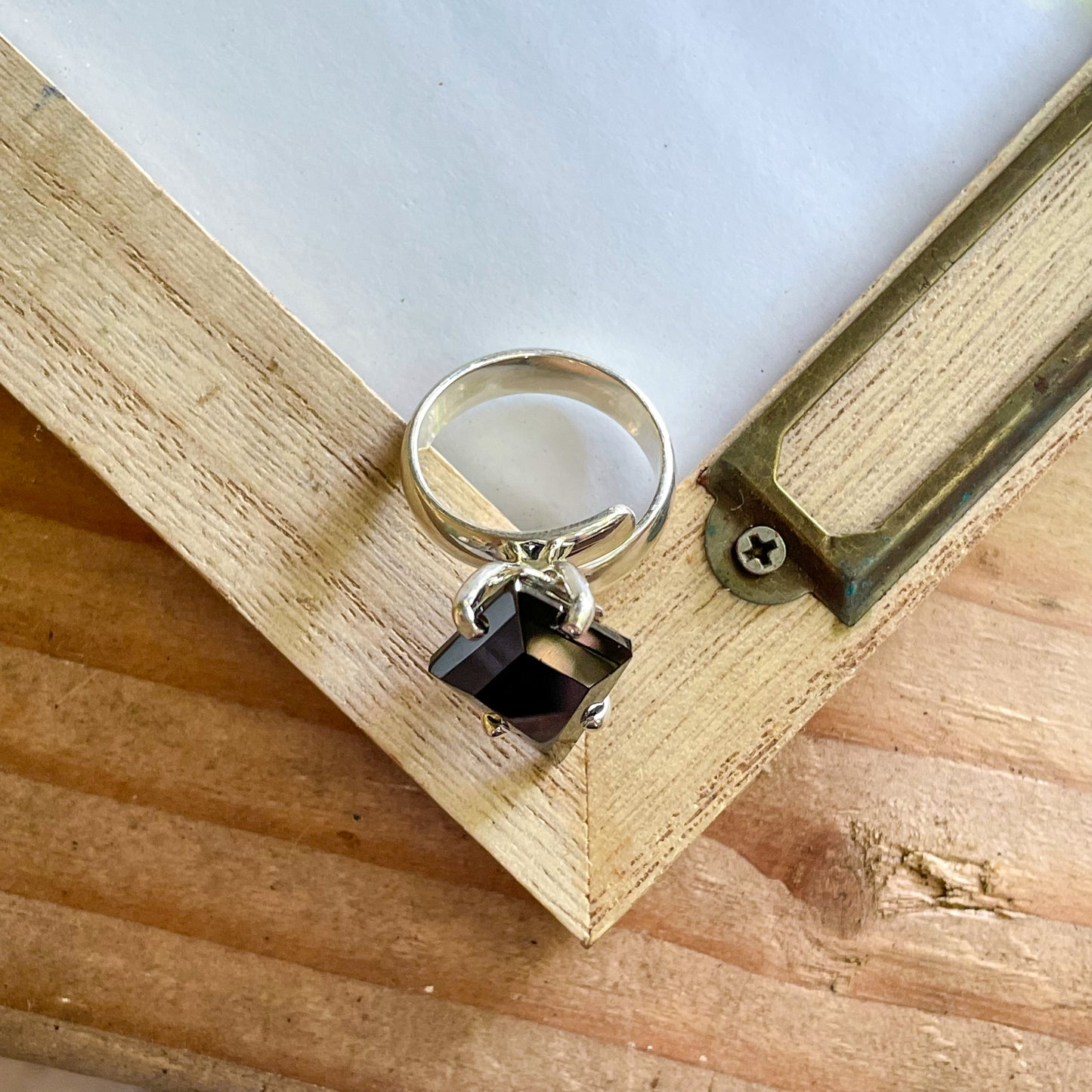 Colorful CZ Kite Prong Rings - Both Metals