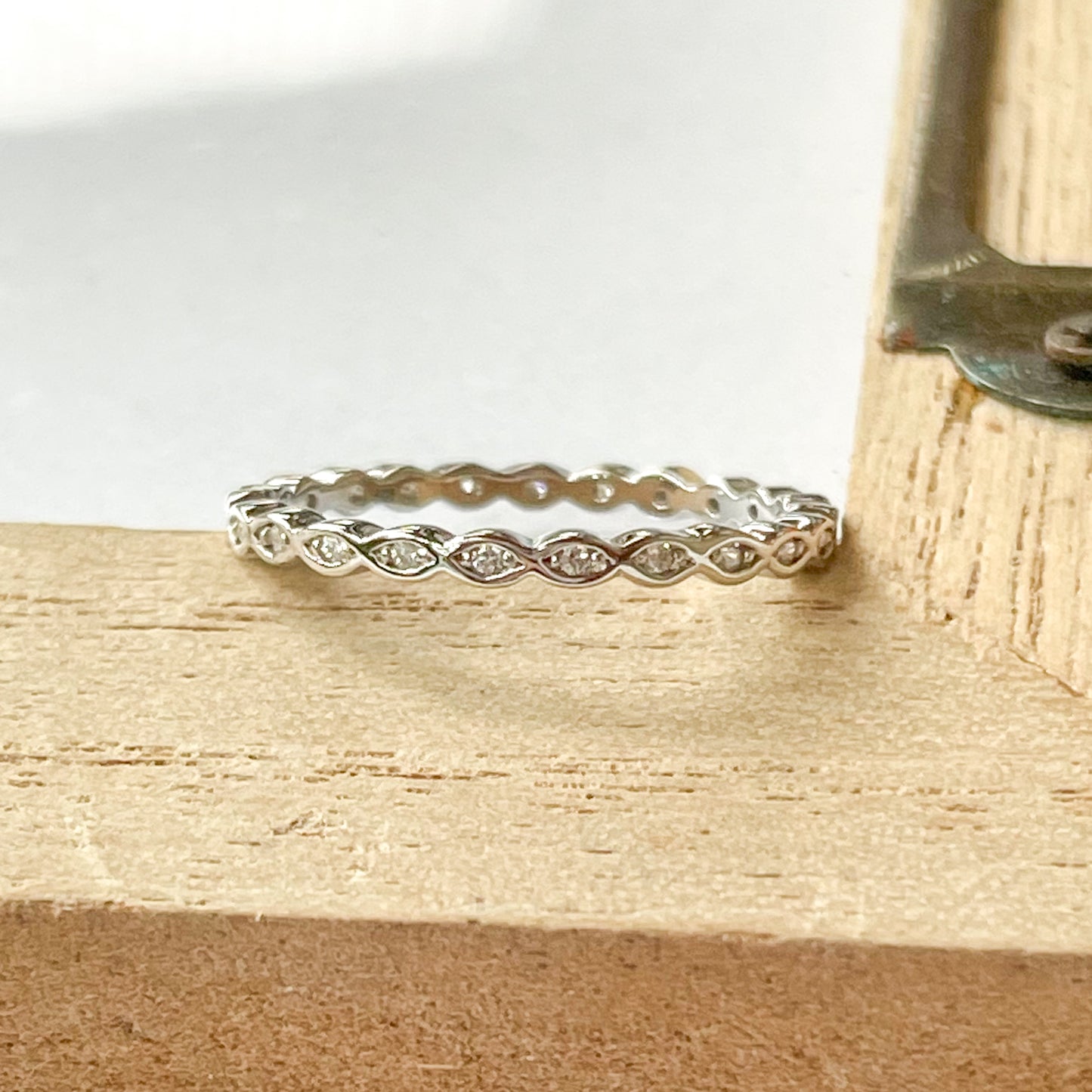 All Around CZ Sized Ring - SSS or Vermeil