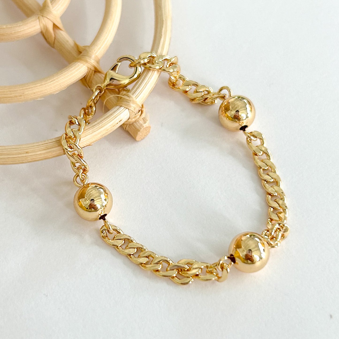 Ball & Chain Bracelet - 18K Gold Filled