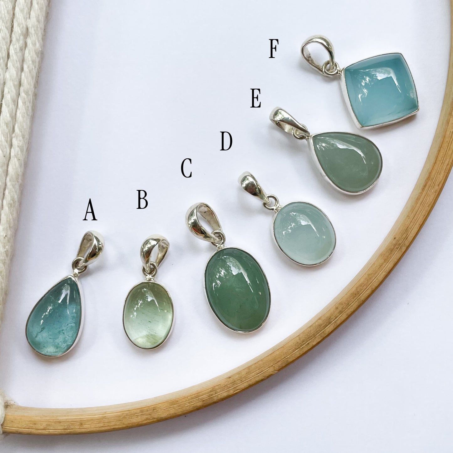 Natural Aquamarine Rings & Pendants - Both Metals