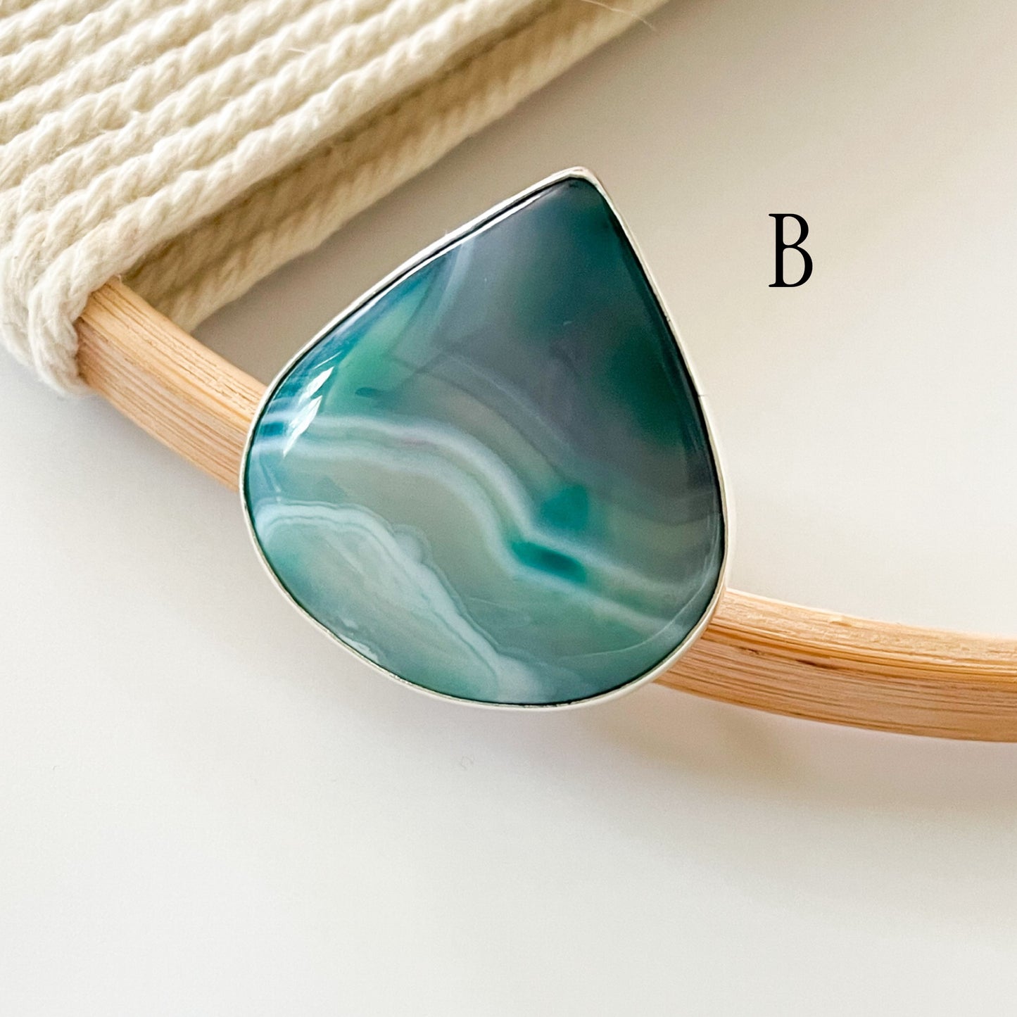 Colorful Agate Ring & Pendant - Solid Sterling Silver