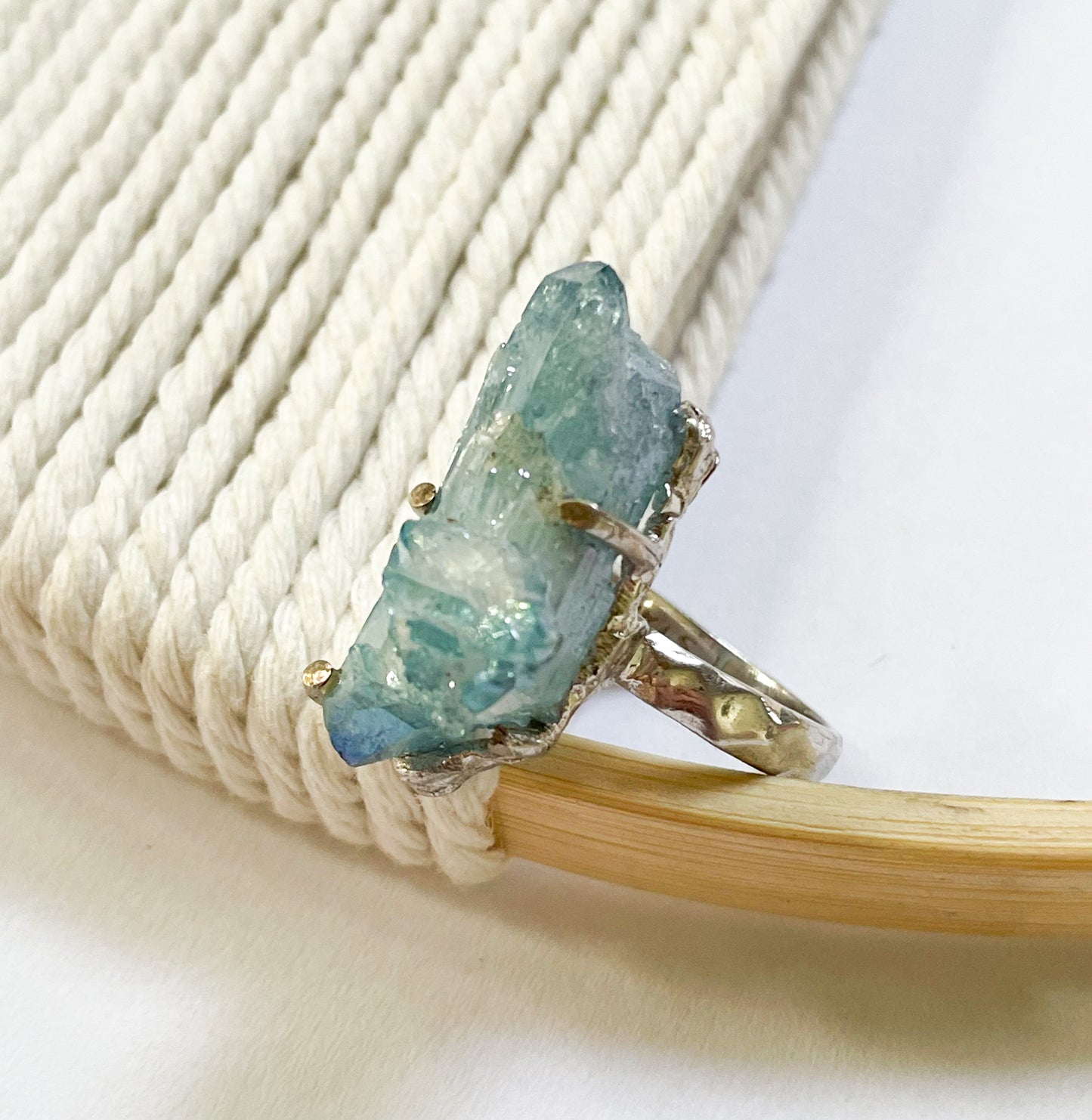 Blue Aurora Quartz Ring - Size 6.5 - Starborn