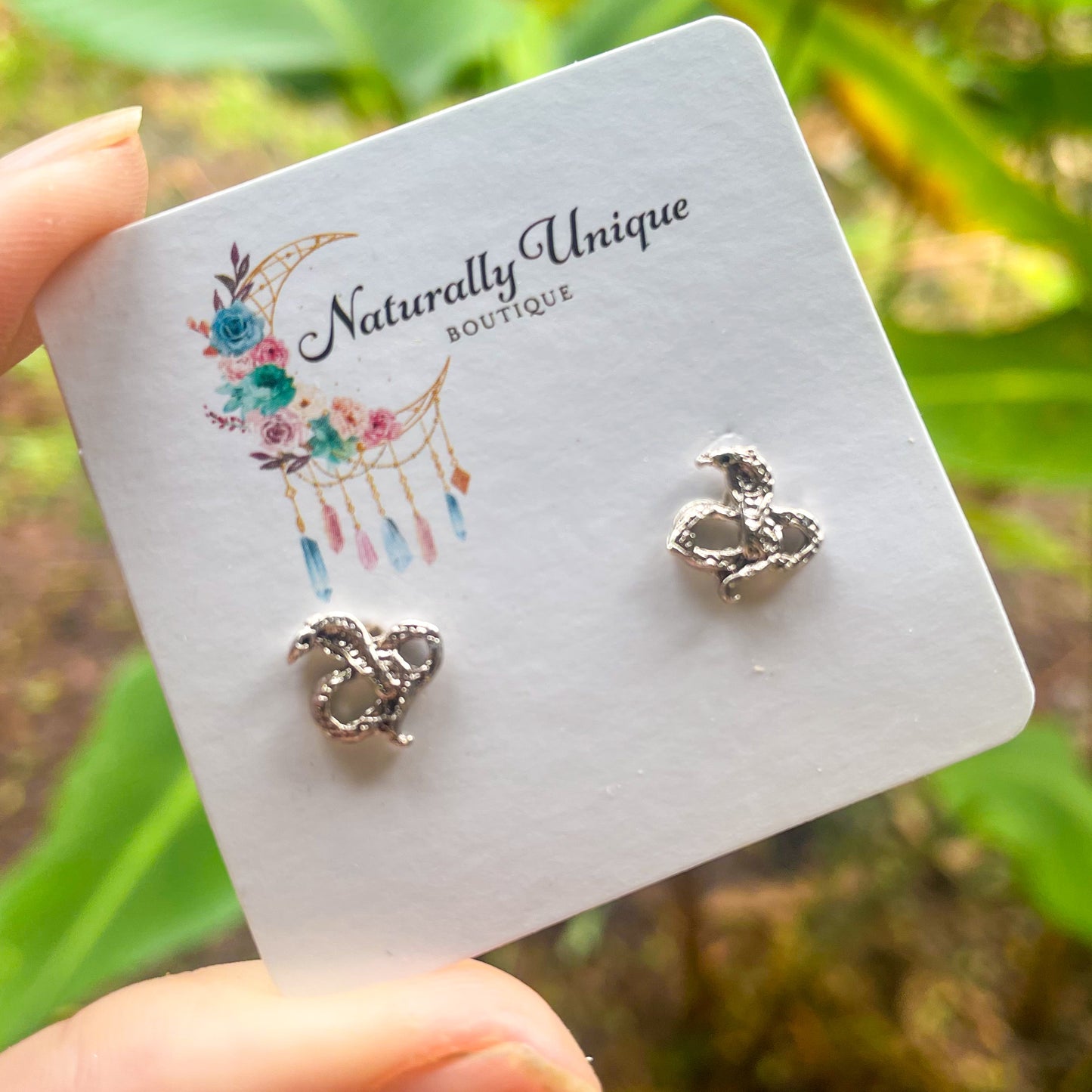 Cobra Studs - Solid Sterling Silver