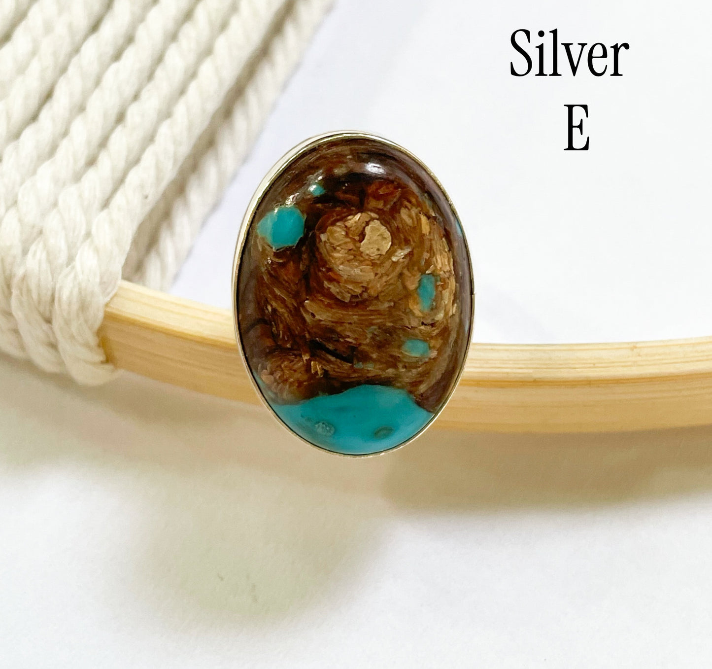 Vibrant Jasper Matrix Ring Mix - Both Metals