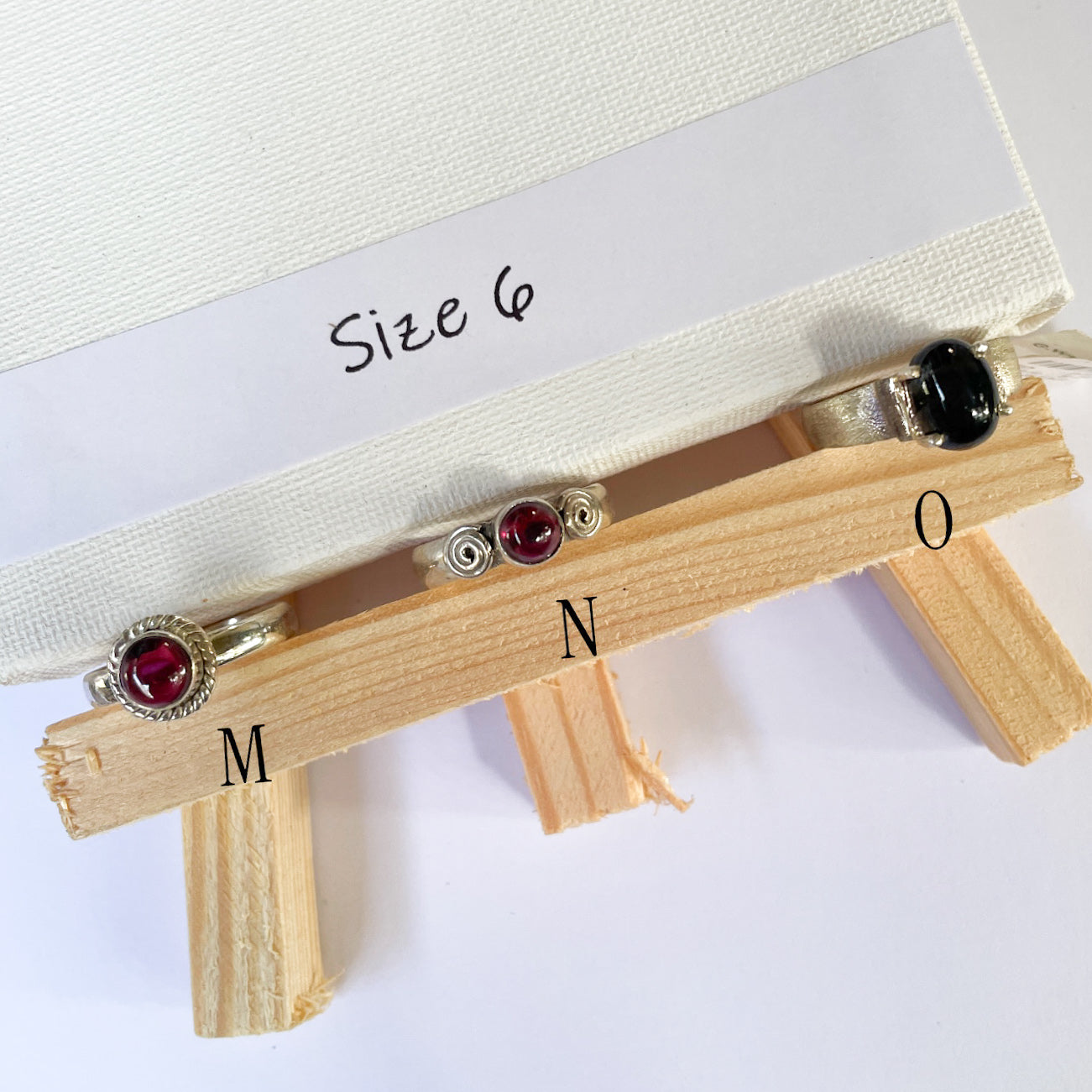 Variety of Stone in Minimalist Size 6 Rings - Solid Sterling Silver