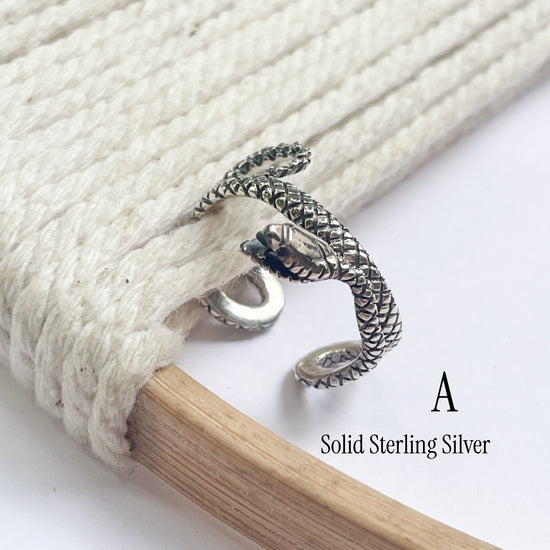 Snake Gemstone Pendants & Rings - Both Metals