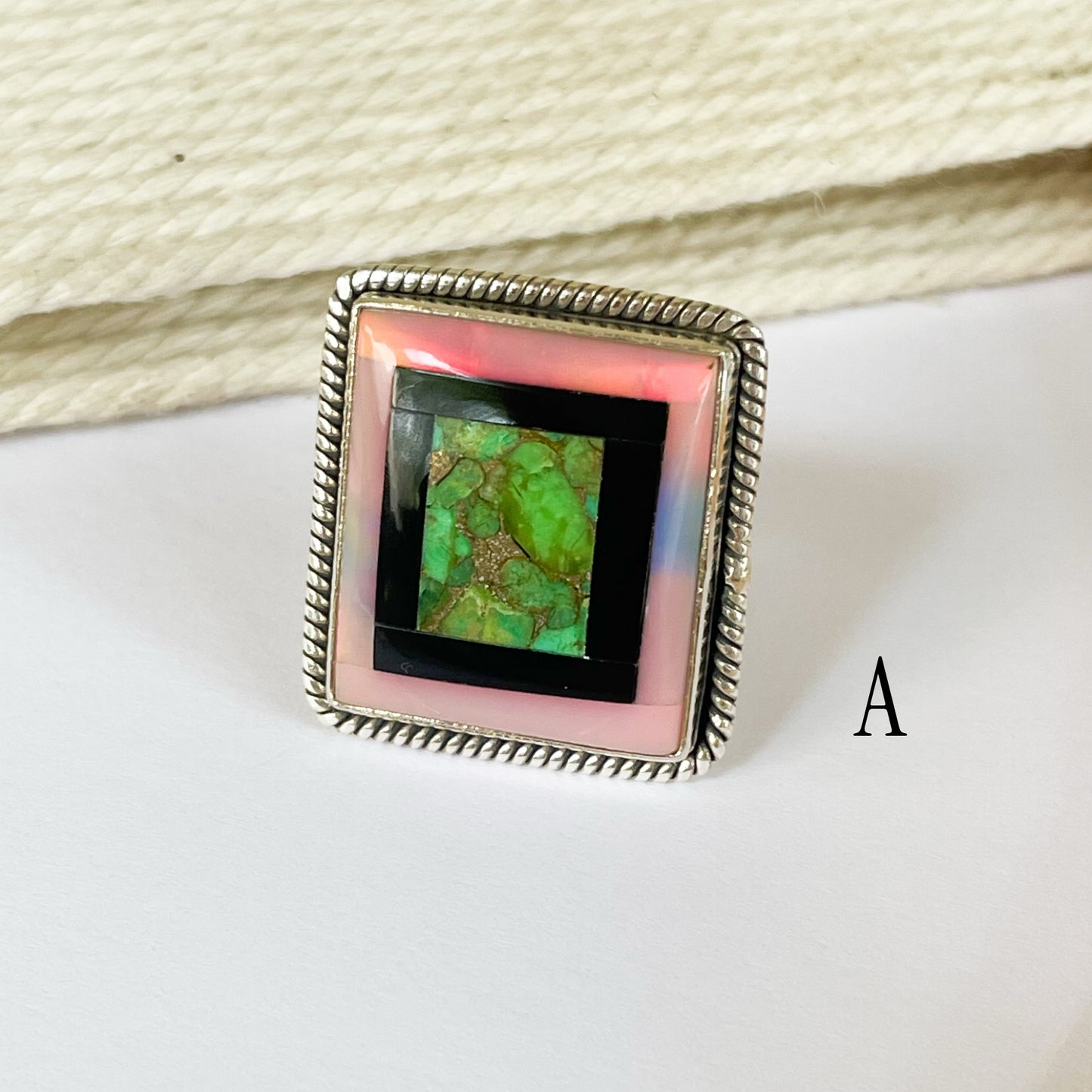 Opal inlay Rings & Pendants - Solid Sterling Silver