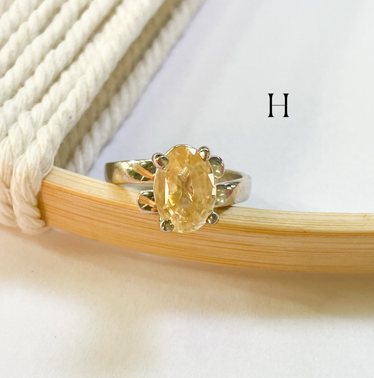 New Natural Sapphire Mix Prong Ring - Solid Sterling Silver
