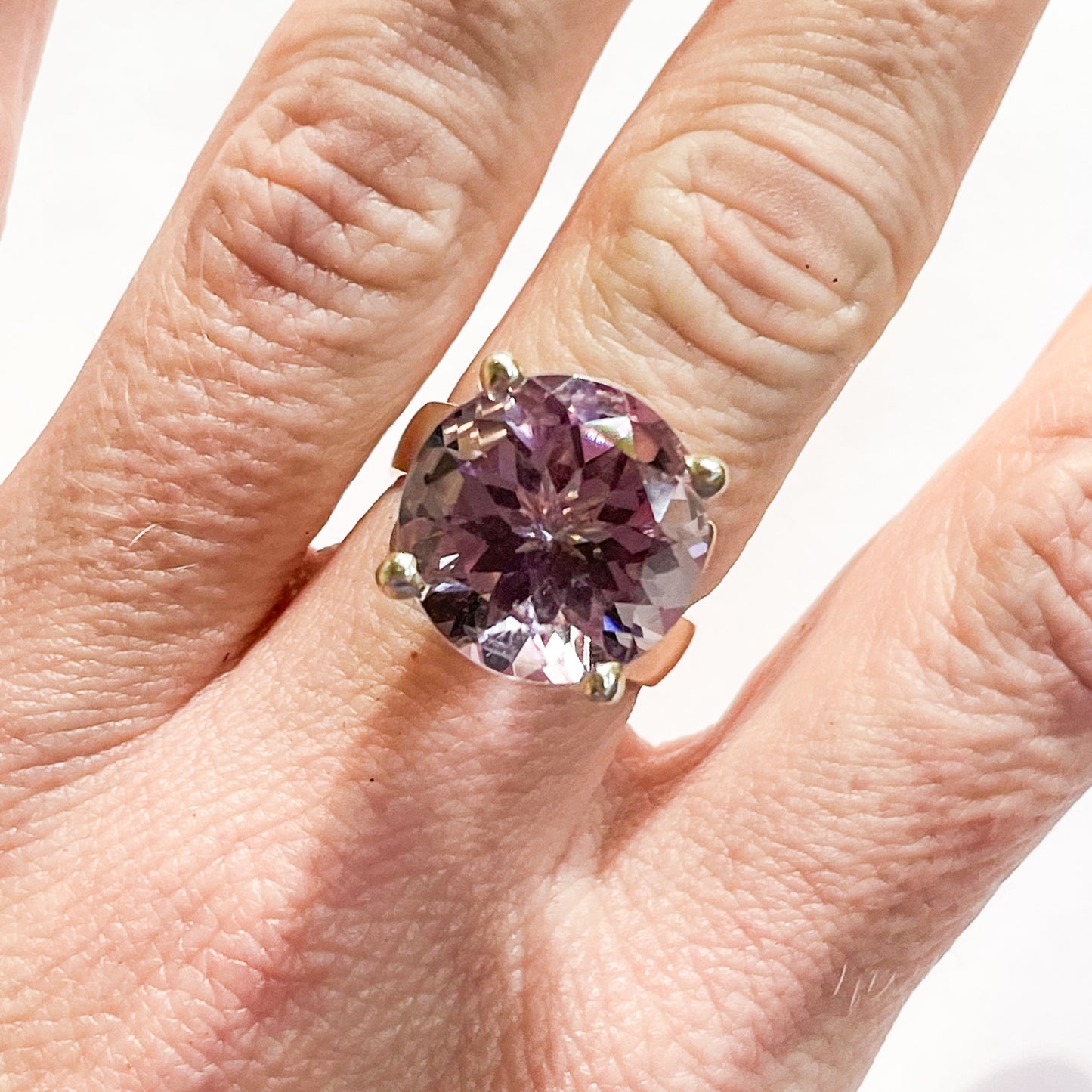 Rose DE France Prong Ring - Solid Sterling Silver