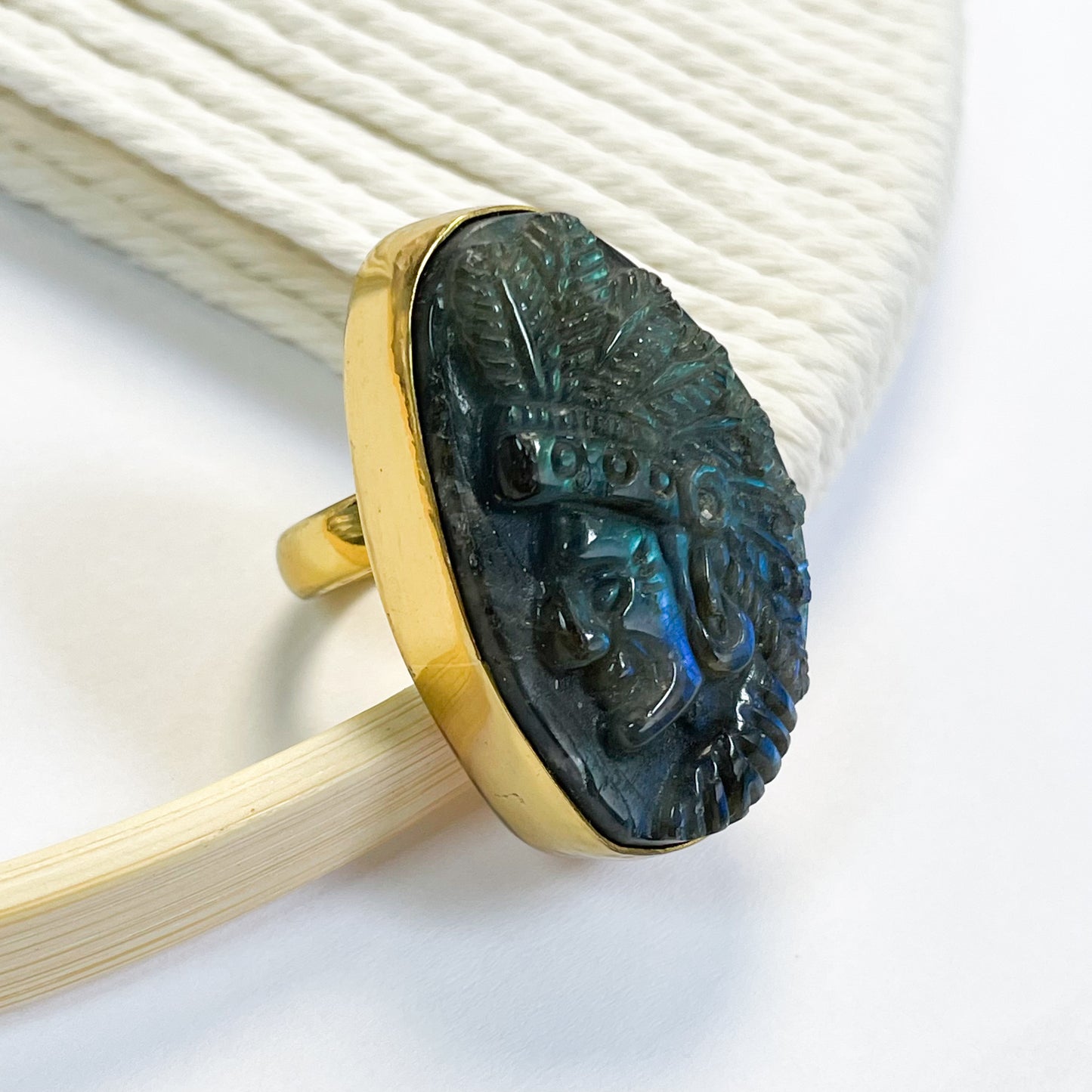 Native American Labradorite Ring - Alchemia Gold