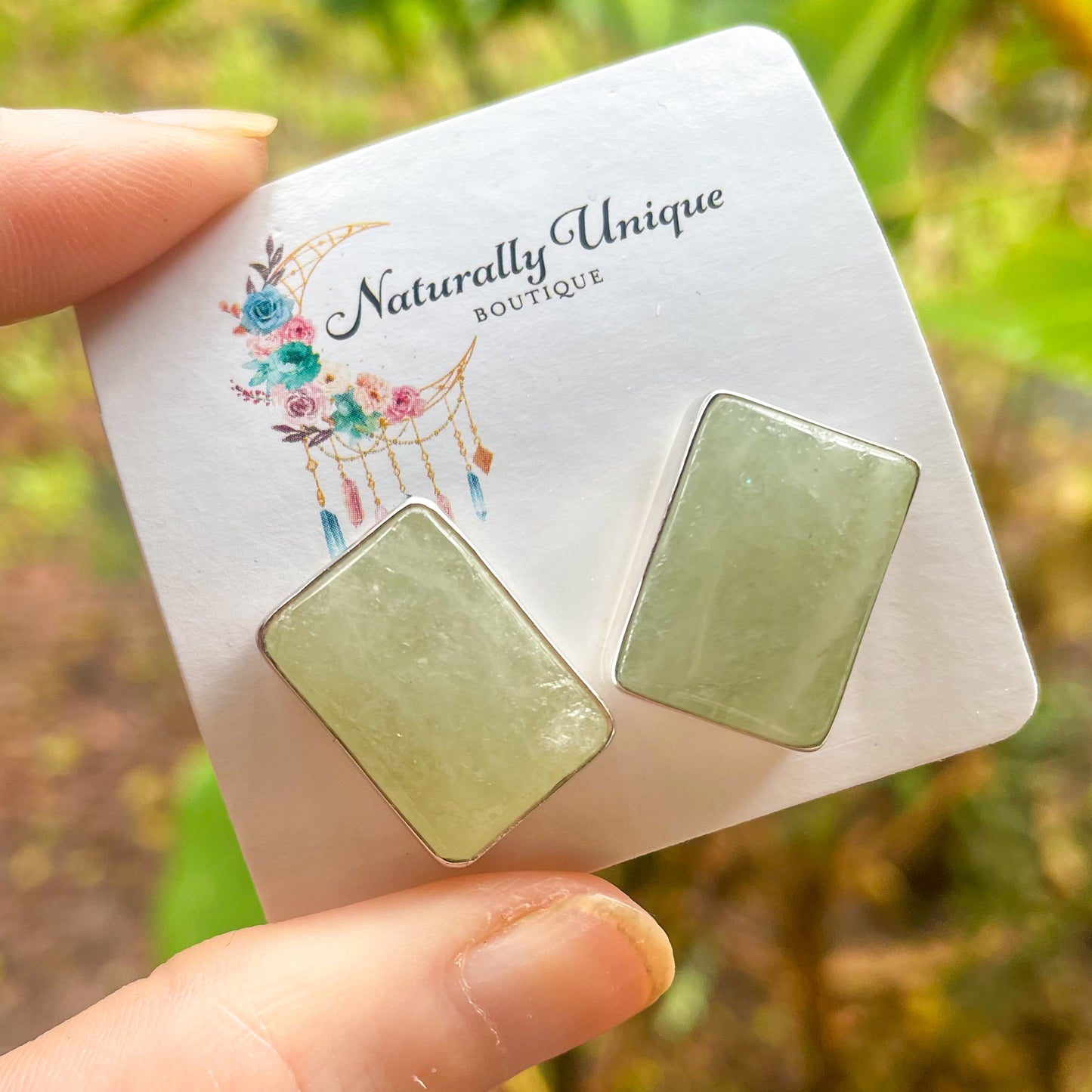 Pastel Quartz Studs - Solid Sterling Silver