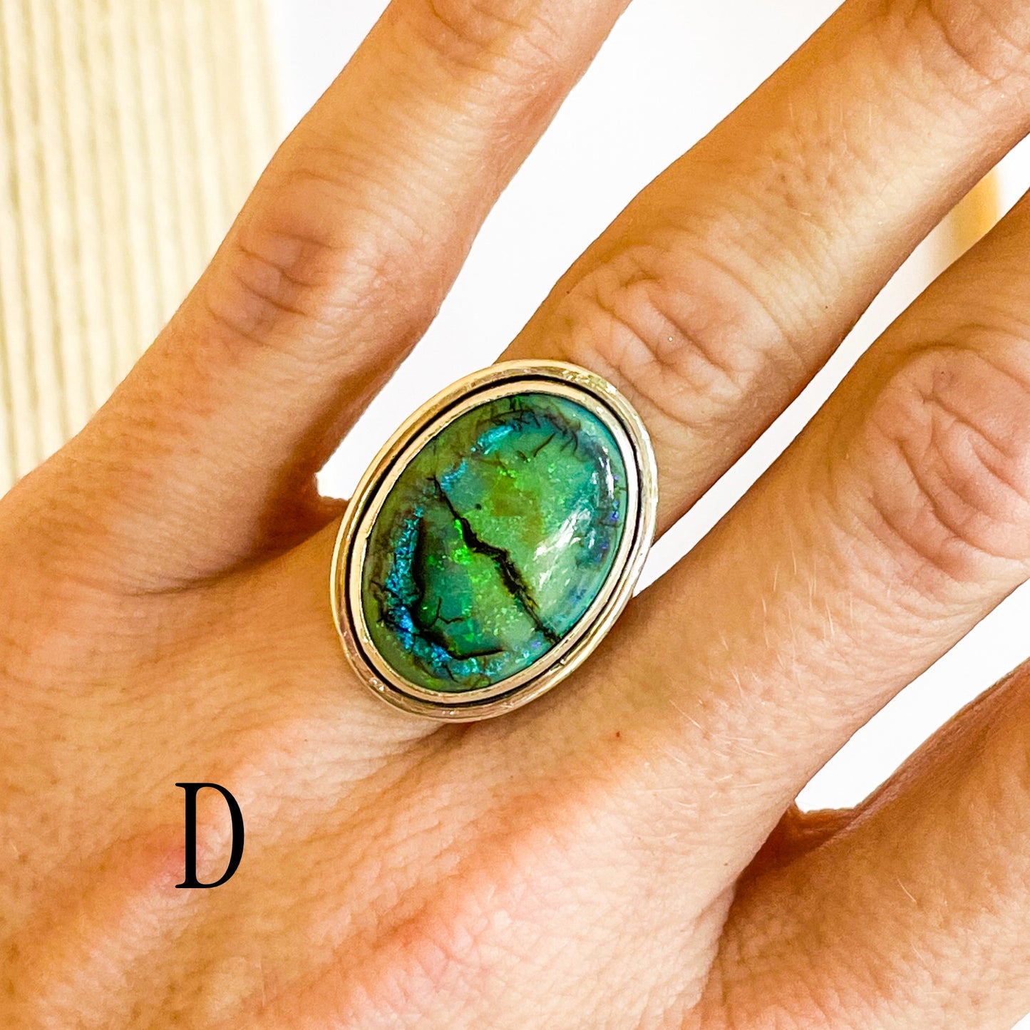 Monarch Sterling Opal Rings - Solid Sterling Silver