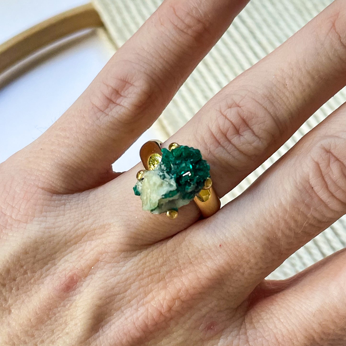 Freeform Chrome Diopside Ring - Alchemia