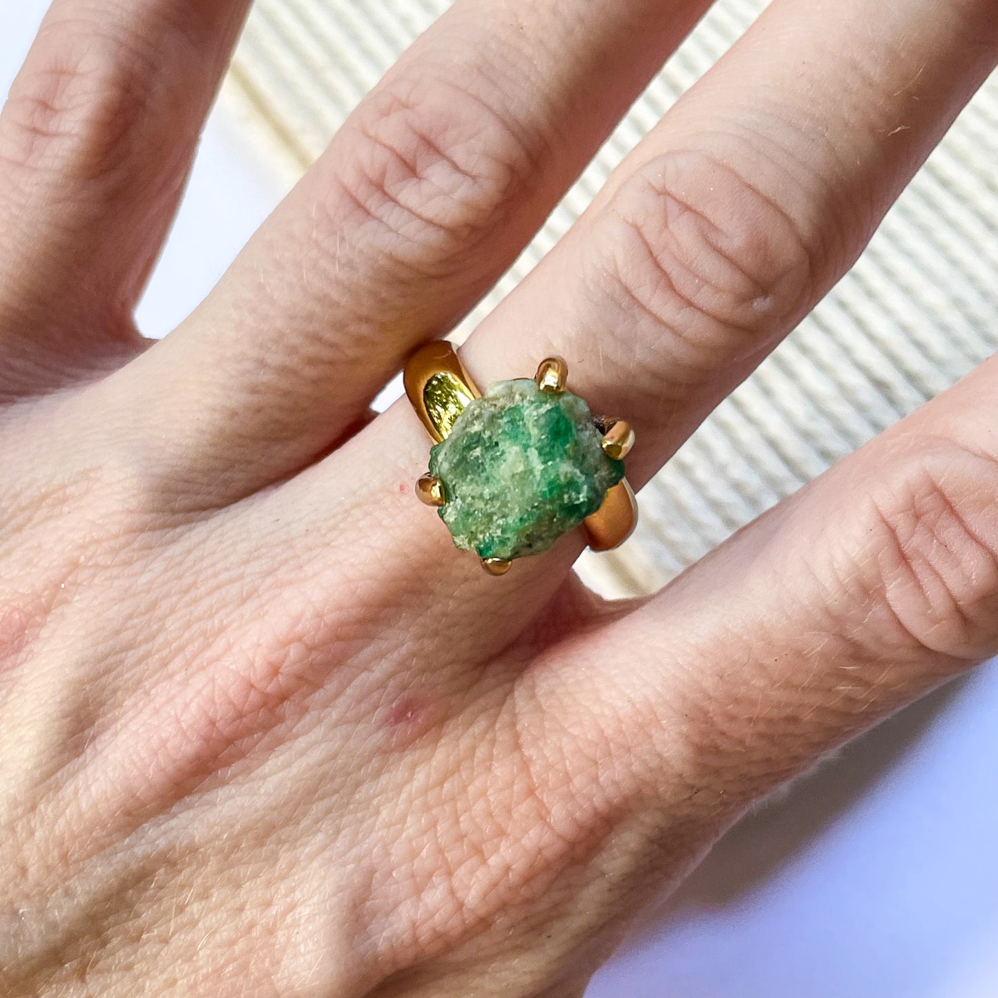 Freeform Chrome Diopside Ring - Alchemia