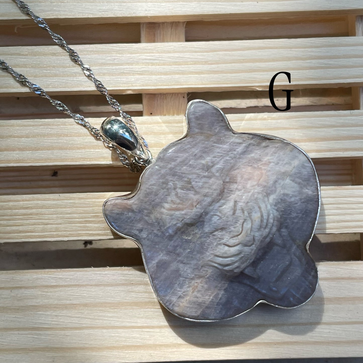 White Moonstone Tiger Ring & Pendants - Solid Sterling Silver