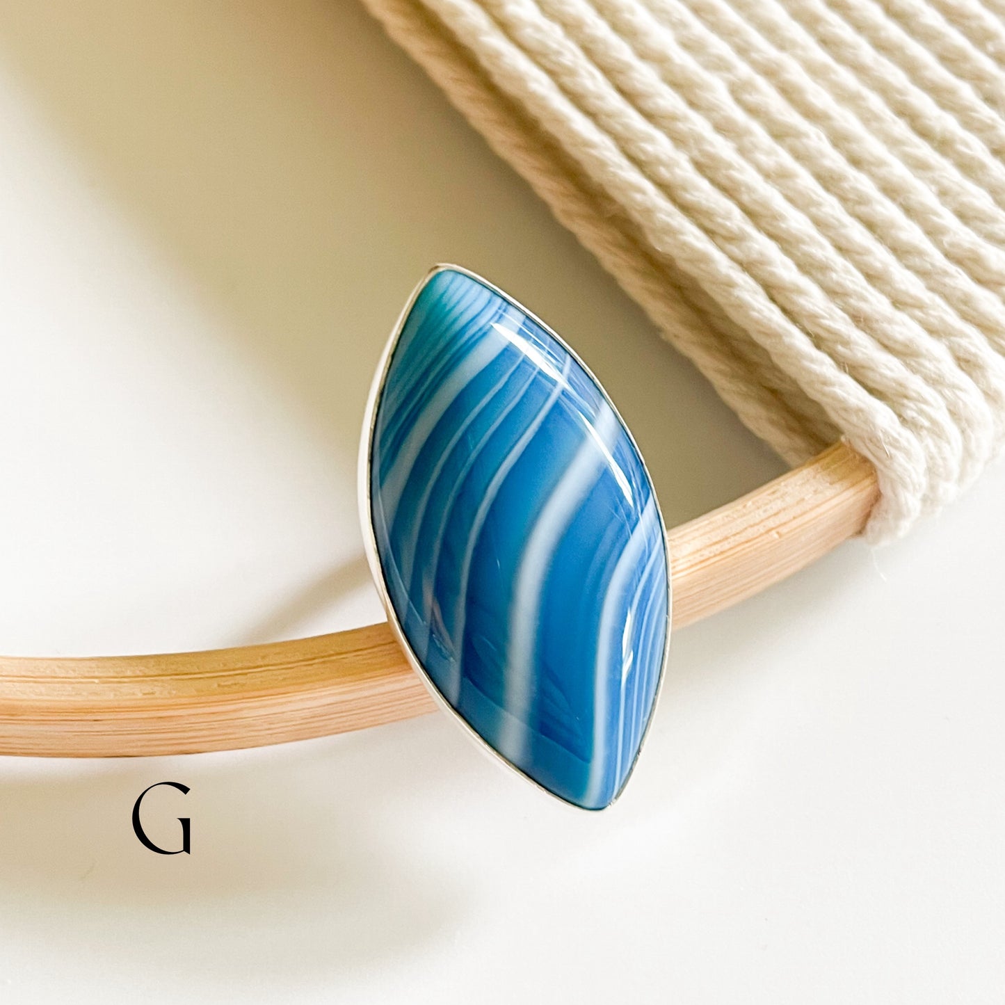Statement Botswana Agate Rings - Both Metals