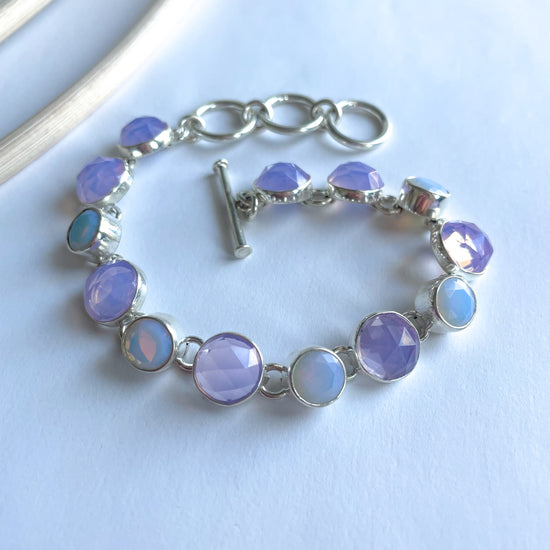 Hydro Lavender Jade & Opalite Bracelet - Both Metals