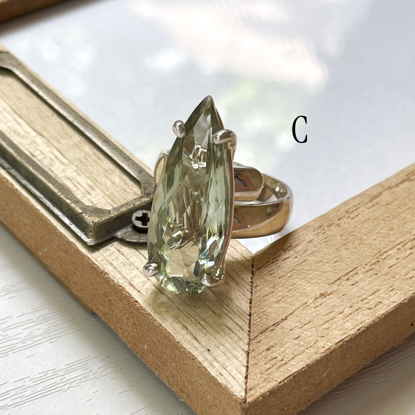 Prestolite Prong Ring - Solid Sterling Silver