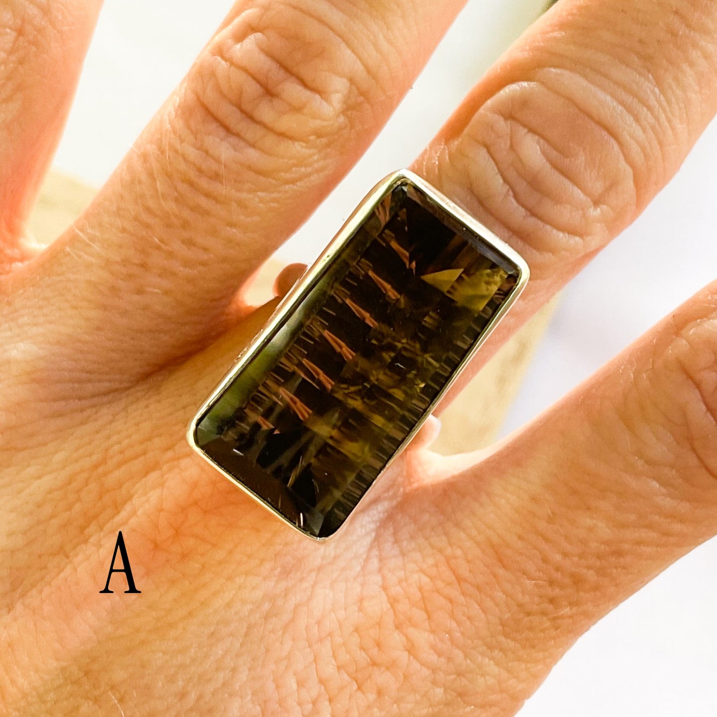 Statement Smokey Ring - Solid Sterling Silver