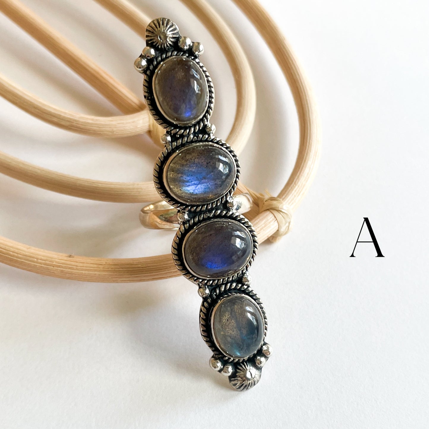 Labradorite Crawler  - Solid Sterling Silver