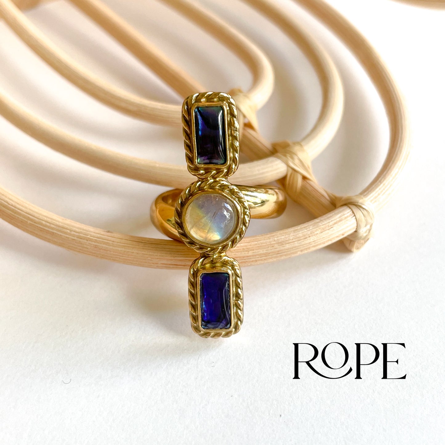 Purple Abalone & Moonstone Dainty Crawler - Alchemia