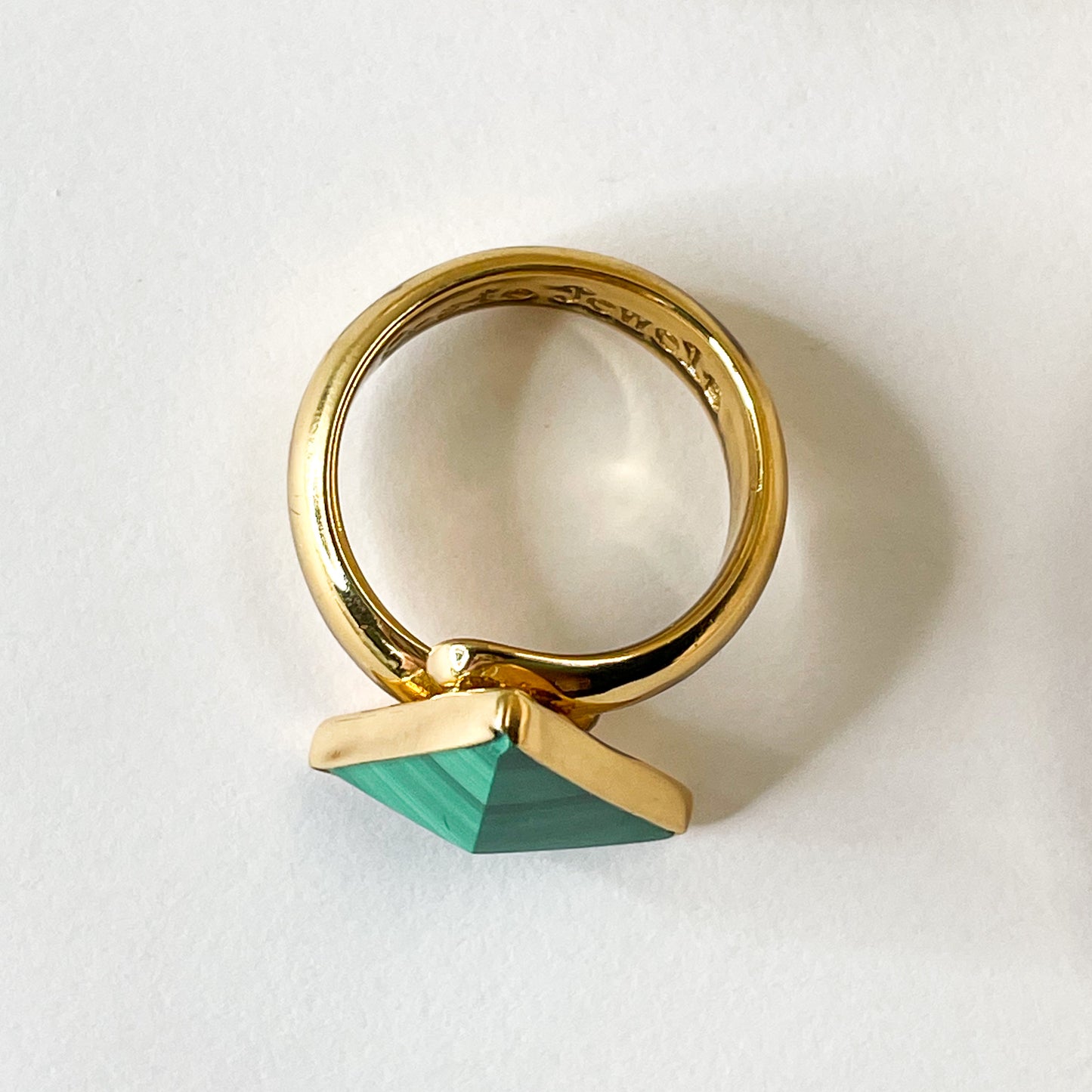 Malachite Triangle Ring - Alchemia