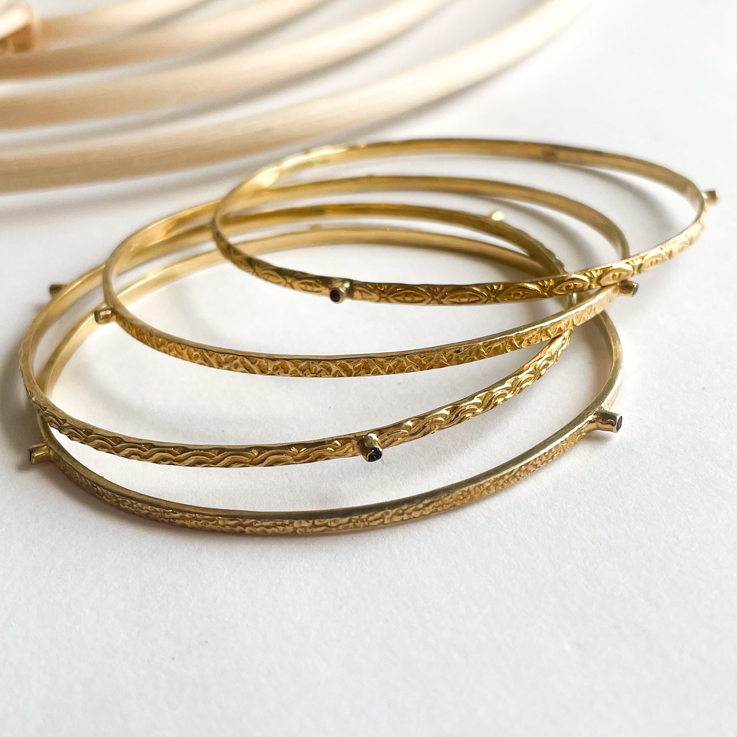 Multi Stone Bangle - Vermeil