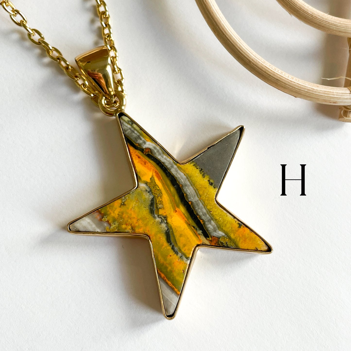 Bumblebee Jasper Star Pendant - Alchemia