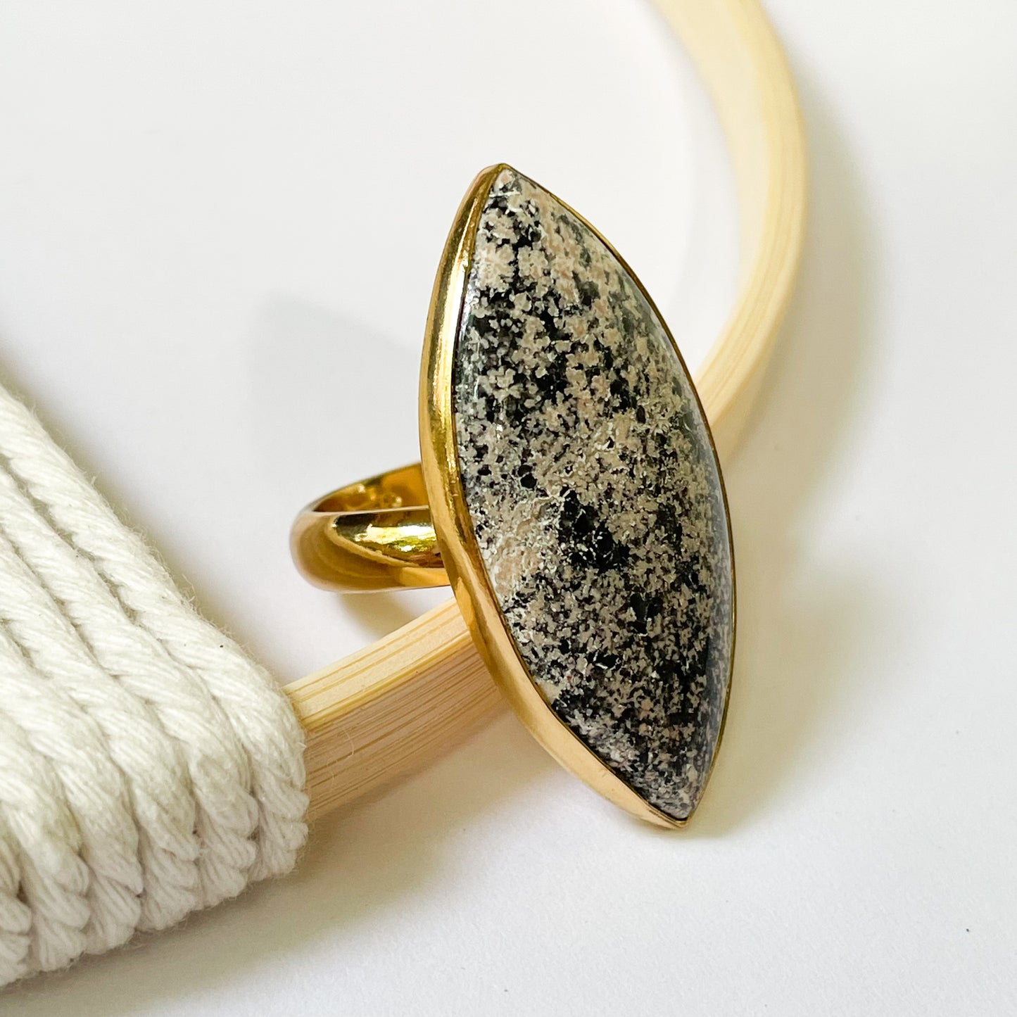 Snowflake Obsidian Ring - Alchemia Gold