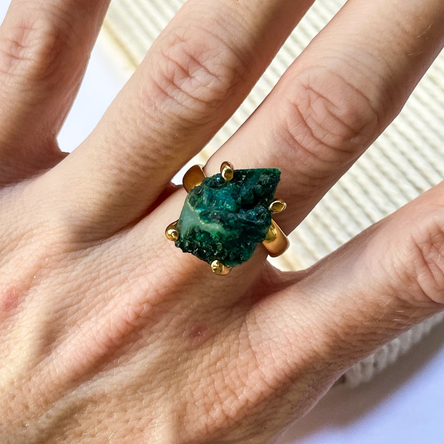 Freeform Chrome Diopside Ring - Alchemia