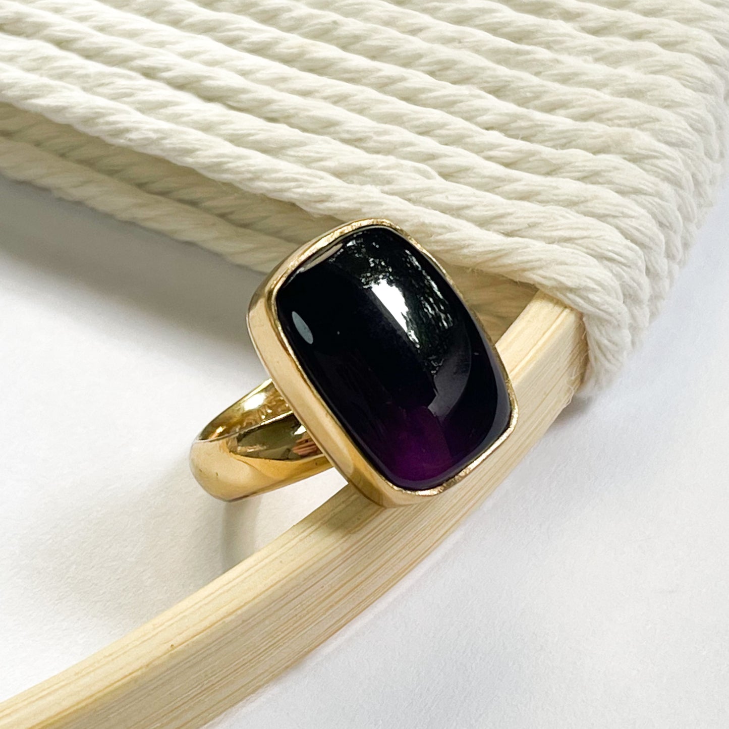 Amethyst Doublet Ring - Alchemia Gold