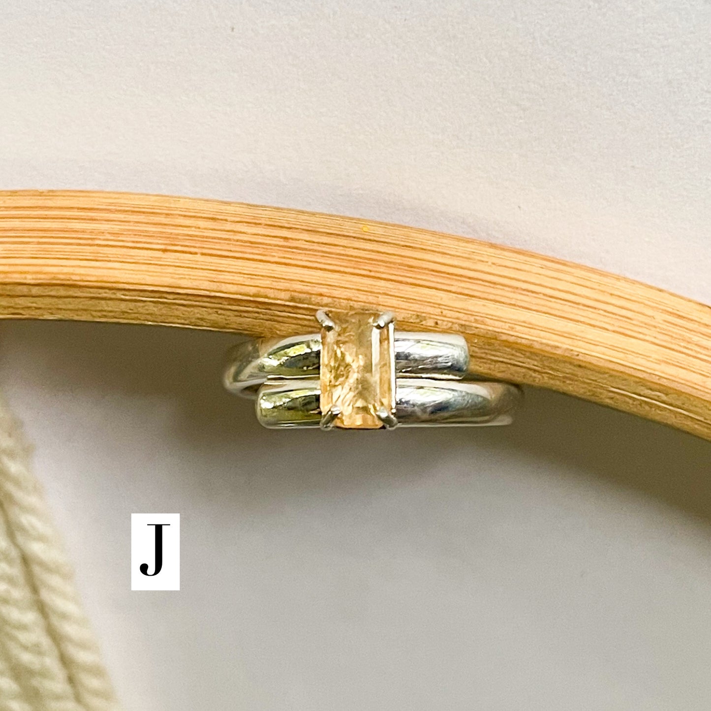 Certified Natural Imperial Topaz Prong Ring - Solid Sterling Silver